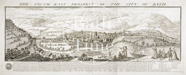 The South East Prospect of the City of Bath 1734