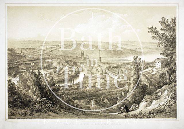 Bath from Beacon Hill 1850