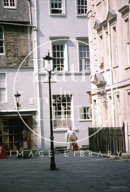 North Parade Buildings (previously Gallaway's Buildings) and Sally Lunn's, Bath 1979