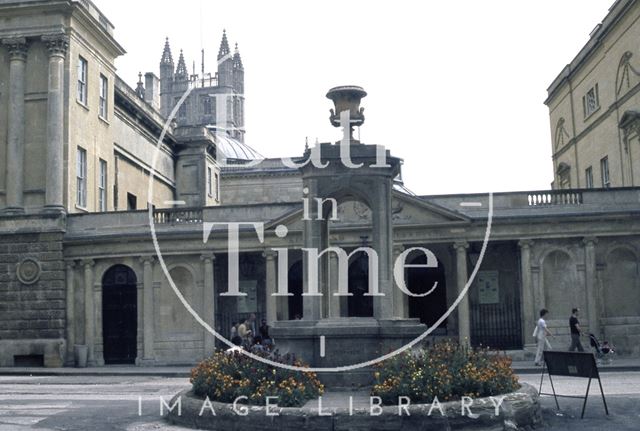 The mineral fountain at the end of Bath Street, Bath 1979