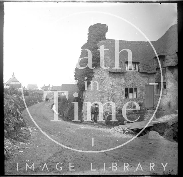 An unidentified cottage possibly Selborne, Hampshire c.1900