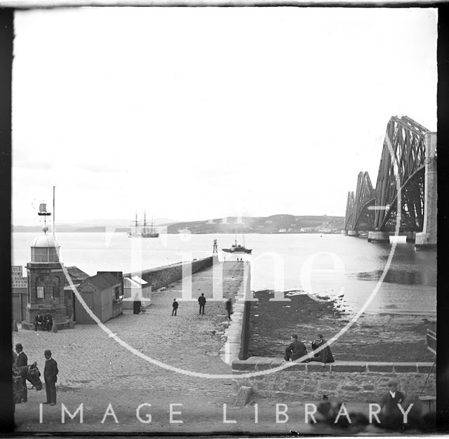 In the shadow of the Forth Bridge, Edinburgh, Scotland c.1900