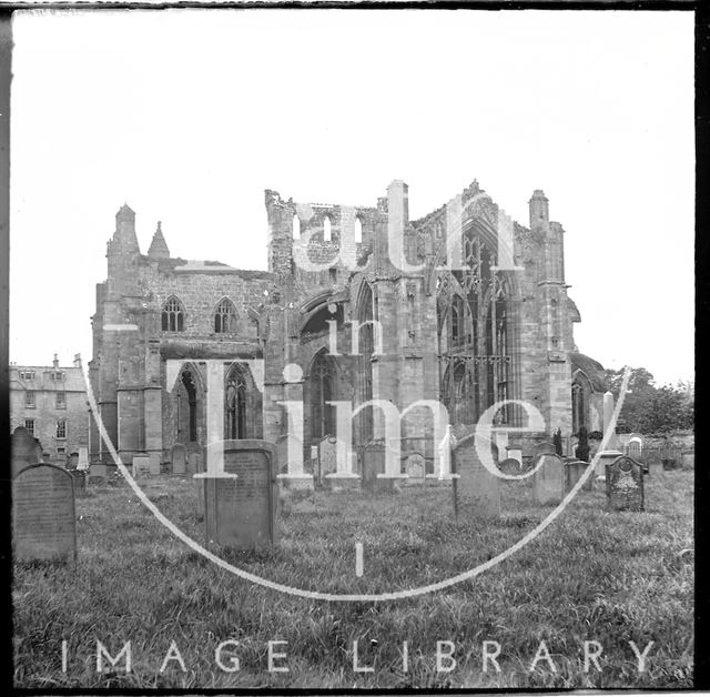 Melrose Abbey, Roxburghshire, Scotland c.1900