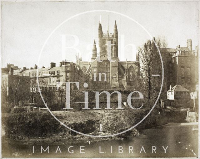 Bath Abbey from the River Avon c.1855