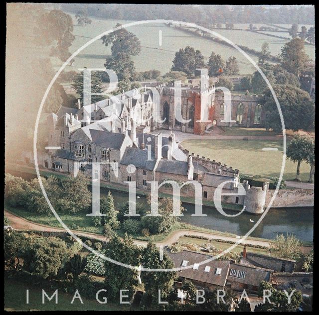 Aerial view of the Bishop's Palace, Wells, Somerset c.1937