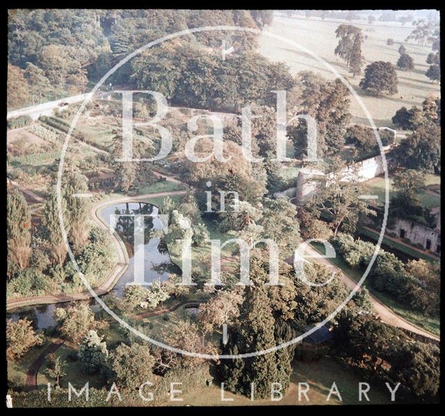 Aerial view of the Bishop's Palace, Wells, Somerset c.1937