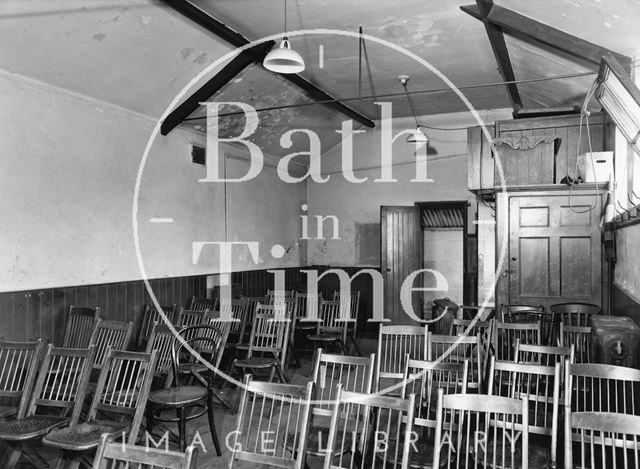 Interior of Moorland Road Library before conversion, Bath 1961