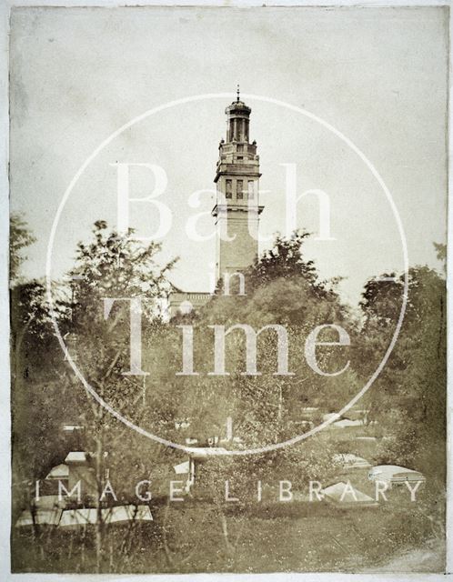 Beckford's Tower and cemetery, Lansdown, Bath c.1855