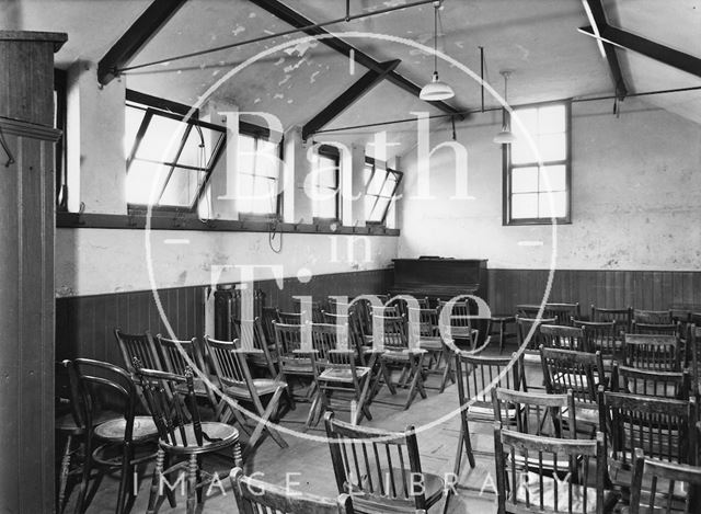 Interior of Moorland Road Library before conversion, Bath 1961