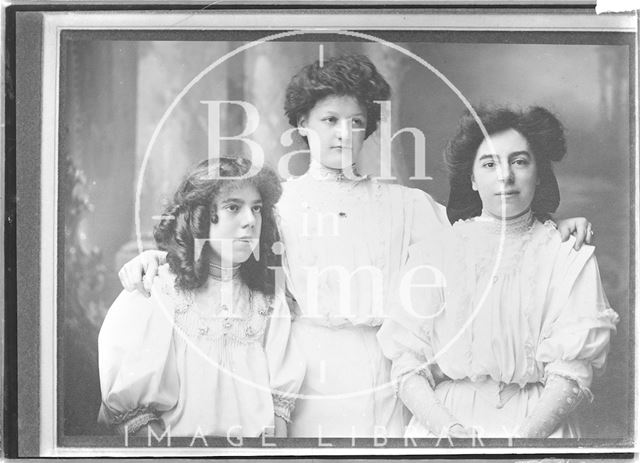 Copy of a portrait of three unidentified women c.1900