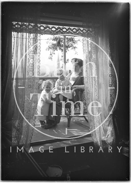 The photographer's twins Rupert and Roy with their mother Violet 1912