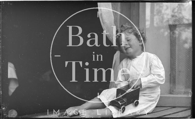 One of the photographer's twins at his house at 32, Sydney Buildings, Bath 1914