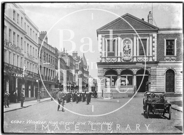 High Street and Town Hall, Windsor, Berkshire 1914