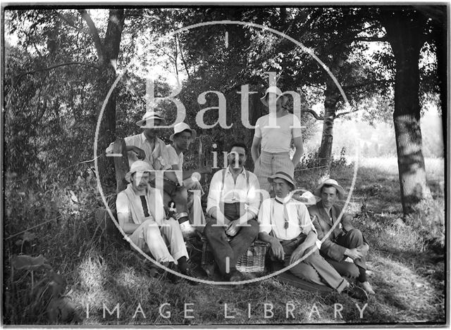 The photographer's pals, in a group photograph c.1900