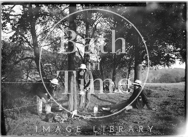 The photographer's pals, in a group photograph c.1900