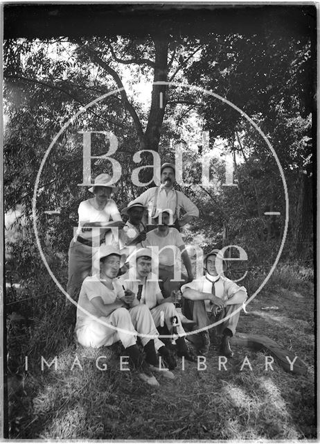 The photographer's pals, in a group photograph c.1900