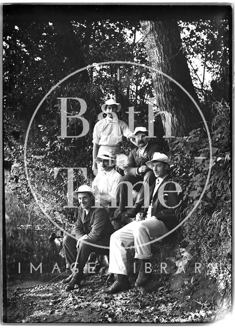 The photographer's pals, in a group photograph c.1900