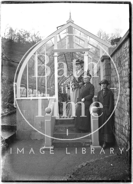 Greenhouse at Monkton House, Limpley Stoke, Wiltshire c.1900