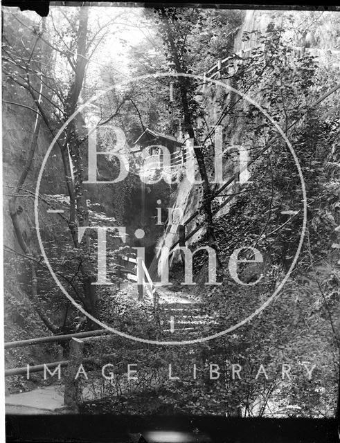 A garden pavilion on a rocky path, Shanklin Chine, Isle of Wight c.1900