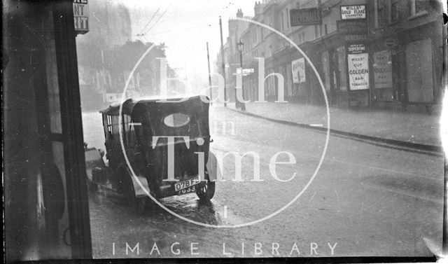 Heavy rain in Walcot Street, Bath c.1930