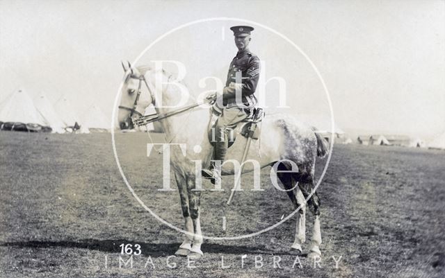 An army sergeant on a horse c.1910