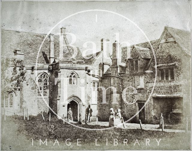 Entrance porch, South Wraxall Manor, Wiltshire c.1858