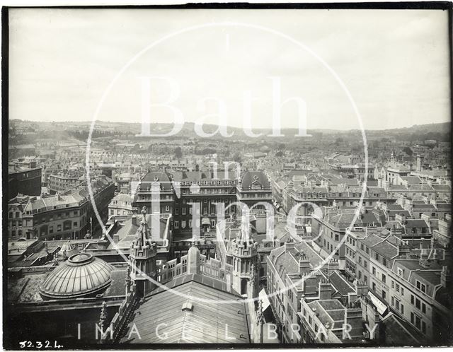 General view of Bath from Abbey, Bath 1929