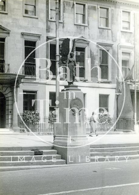 Edward VII memorial statue of Peace on original site at Edgar Buildings, Bath c.1930