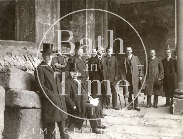 Visit of Sir George Reid High Commissioner of Australia to the Roman Baths, Bath 1910