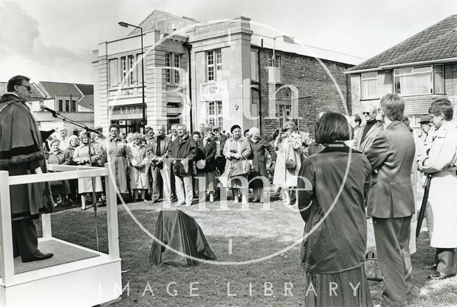 Dedication of memorial at Oldfield Park to those who lost their lives in Air Raids, Bath 1942