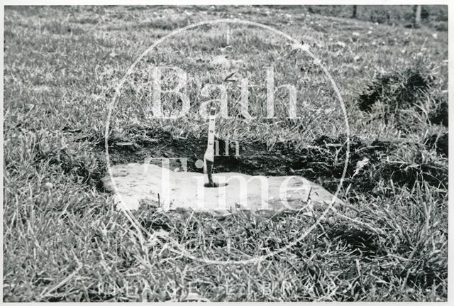 Somersetshire Coal Canal, stone sleeper blocks at Welton, Radstock c.1969