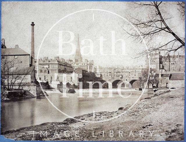 Pulteney Bridge and Town Mill, Bath c.1875