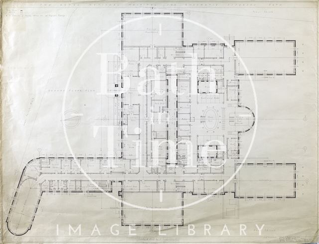 R.N.H.R.D., Bath. Mineral Water Hospital proposed new buildings - ground floor plan - 1034/40 - A.J. Taylor and Adams Holden & Pearson, London 1938