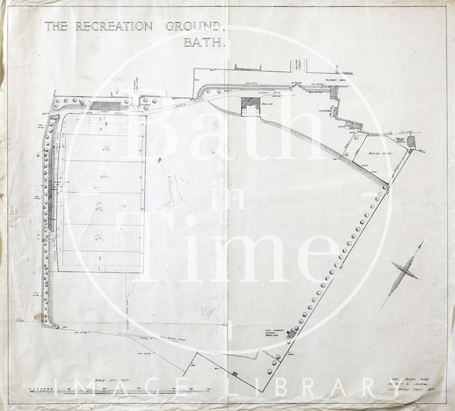 Recreation Ground, Bath plan - A.J. Taylor c.1920