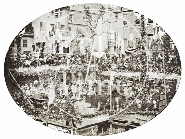 Laying the foundation stone of the Mineral Water Hospital, Bath 1859