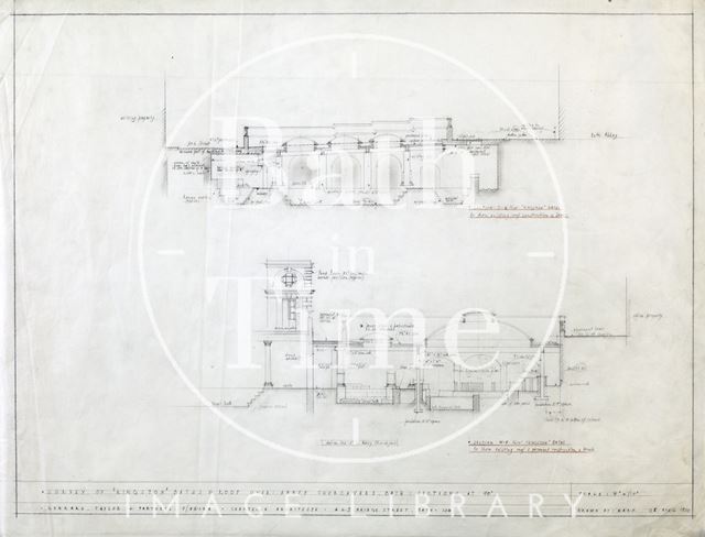 Kingston Baths, Bath - survey and roof over - Gerrard Taylor & Partners 1955