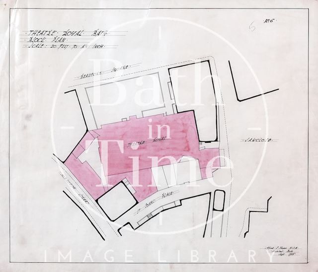 Theatre Royal, Bath block plan - No. 5 - A.J. Taylor 1915