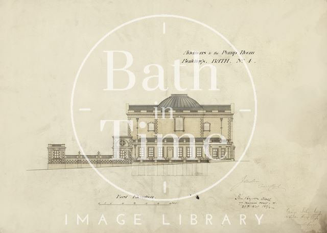 Additions to the Pump Room buildings - Bath No. 4, east elevation - J. McKean Brydon 1894