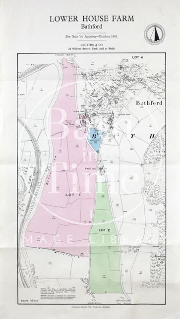 Lower House Farm, Bathford - Auction Sale - plan of lots 1961