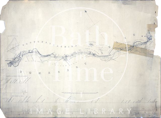 Plan of Great Western Railway line Bath to Bristol c.1909?