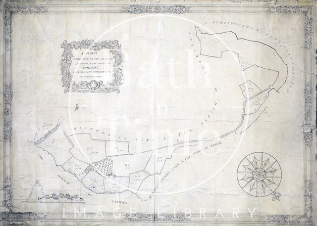 A survey of an estate in the parish of Langridge belonging to Mr. John Gunning of Torney's Court. Surveyed and mapped by John Hinde 1755