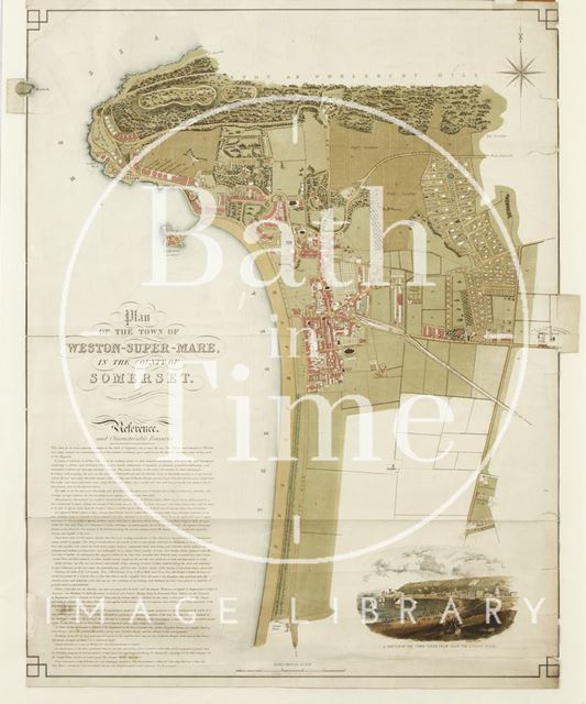 Plan of the town of Weston-Super-Mare - Joseph White, surveyor c.1853