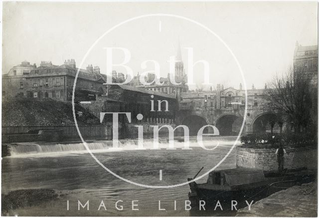 Pulteney Bridge and weir, Bath c.1895