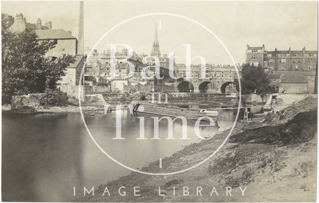 View of Pulteney Bridge and weir, Bath c.1870