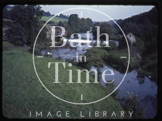 The weir and mill at Avoncliff, Wiltshire 1971