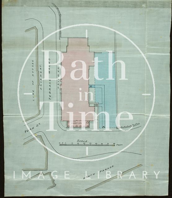 Plan of the Bath Royal Literary and Scientific Institution, Terrace Walk c.1880-1910