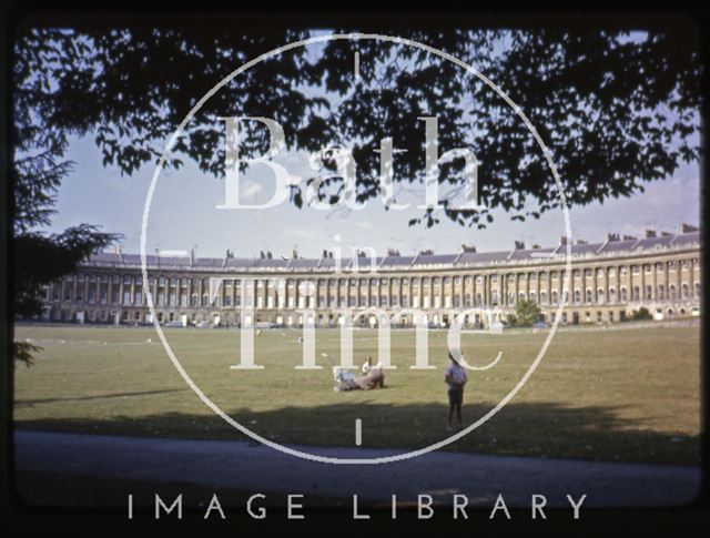 Royal Crescent, Bath, viewed from the park c.1965