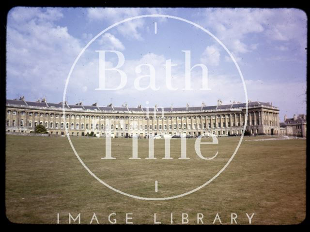 Royal Crescent, Bath, viewed from the park c.1965