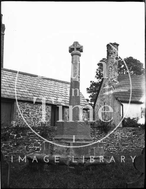 Churchyard Cross, Porlock, Somerset c.1900