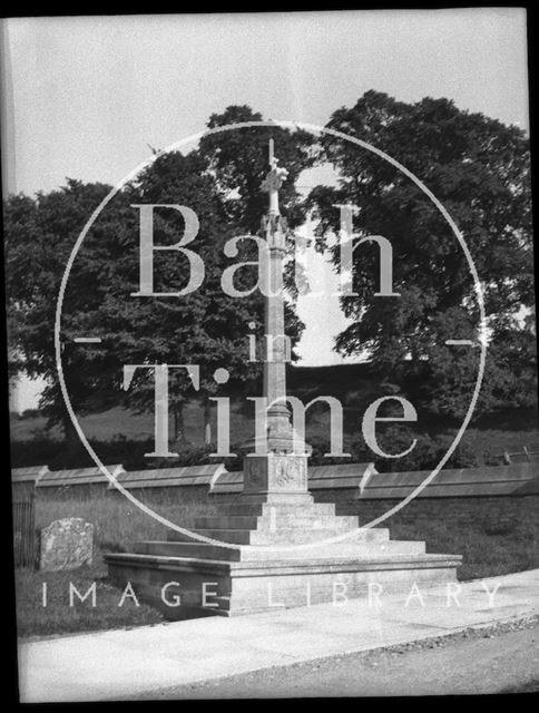 Cross at Edington Priory Church, Wiltshire c.1900